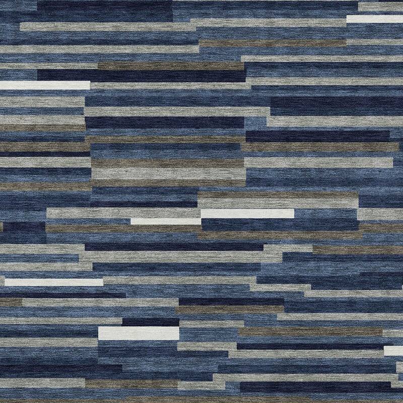 HomeRoots Striped Transitional Rectangle Outdoor Rug