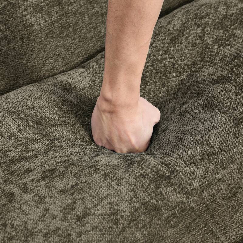 82.5"W Chenille Upholstered Sectional Modular Sofa With Chaise