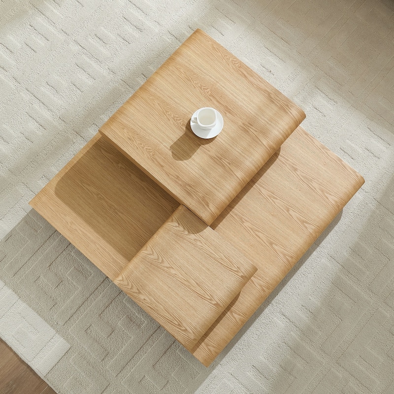 3-Piece Mordern MDF Modular Stacking Coffee Table, No Assembly