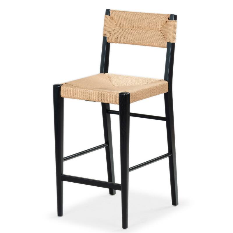 SAFAVIEH Couture Cody Rattan Counter Stool - 17"W x 20"D x 39"H