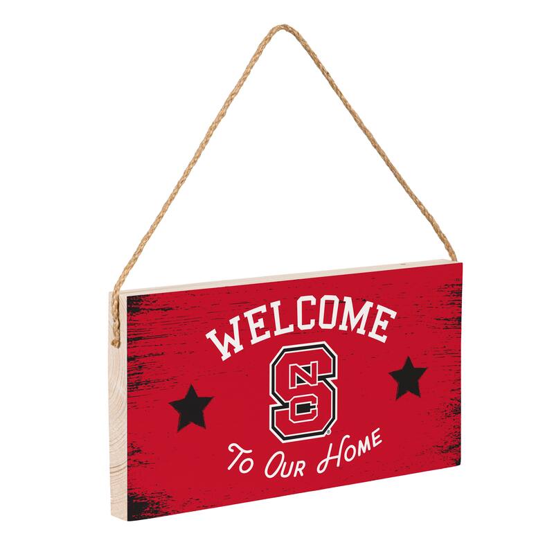 North Carolina State University Wooden Door Decor Wall Sign - Multi-Color