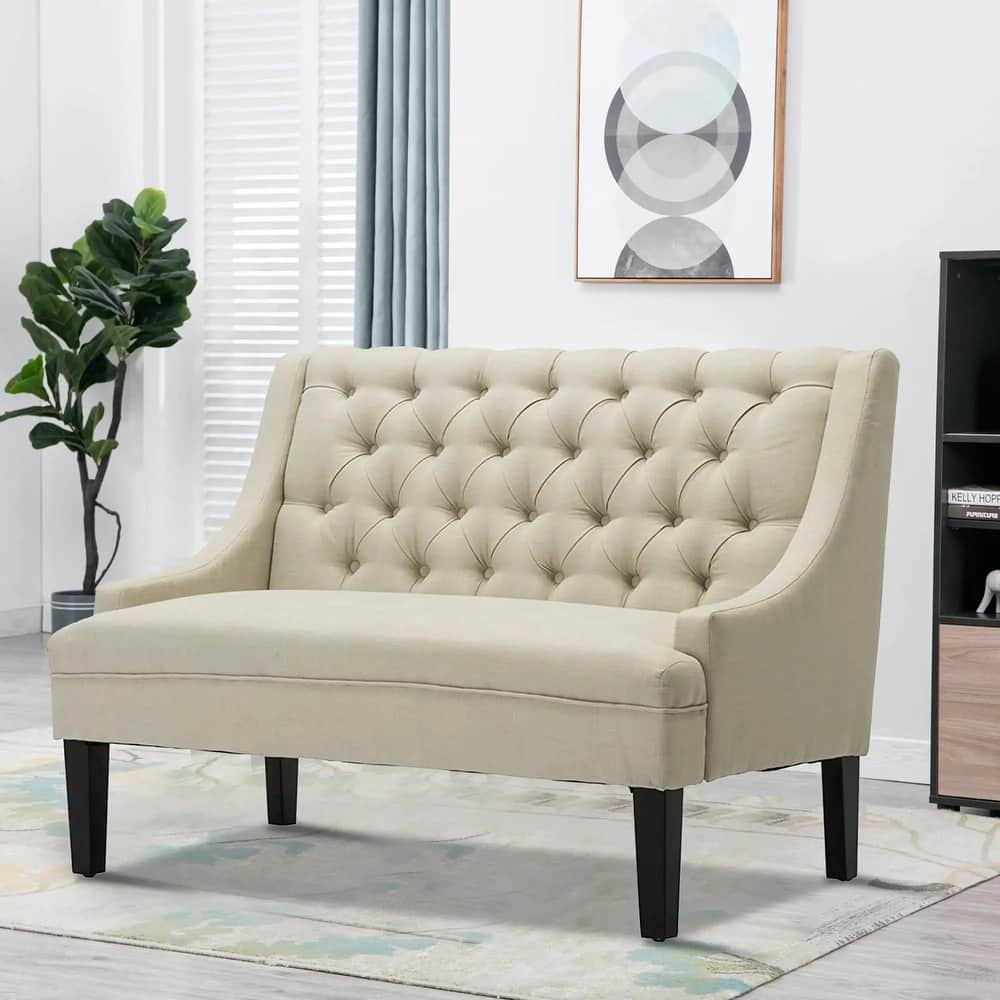 Loveseat sleeper Modern Tufted Button Back Upholstered Loveseat for Dining Room