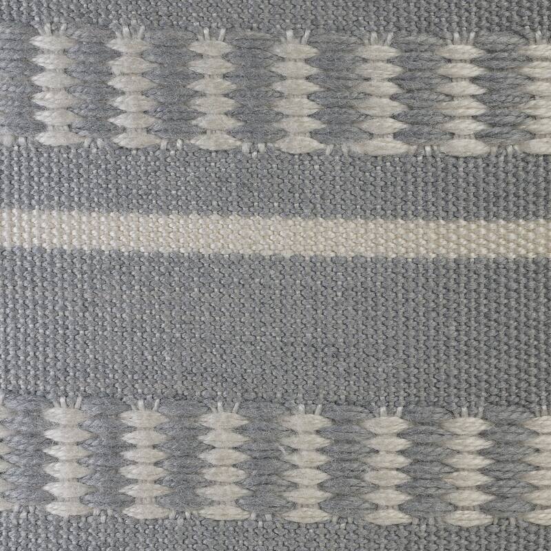 Sevita Dash and Stripe Geometric Indoor Outdoor Pouf - 20" x 20" x 20"