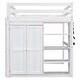 preview thumbnail 26 of 25, Wood Full Size Loft Bed with Wardrobe and Storage Shelves, Led light