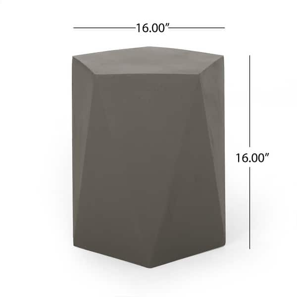 dimension image slide 0 of 2, Apollo Outdoor Modern Side Table by Christopher Knight Home