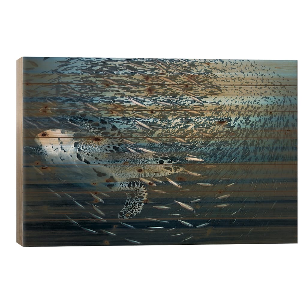 Bend Print On Wood by Andrey Narchuk - Multi-Color
