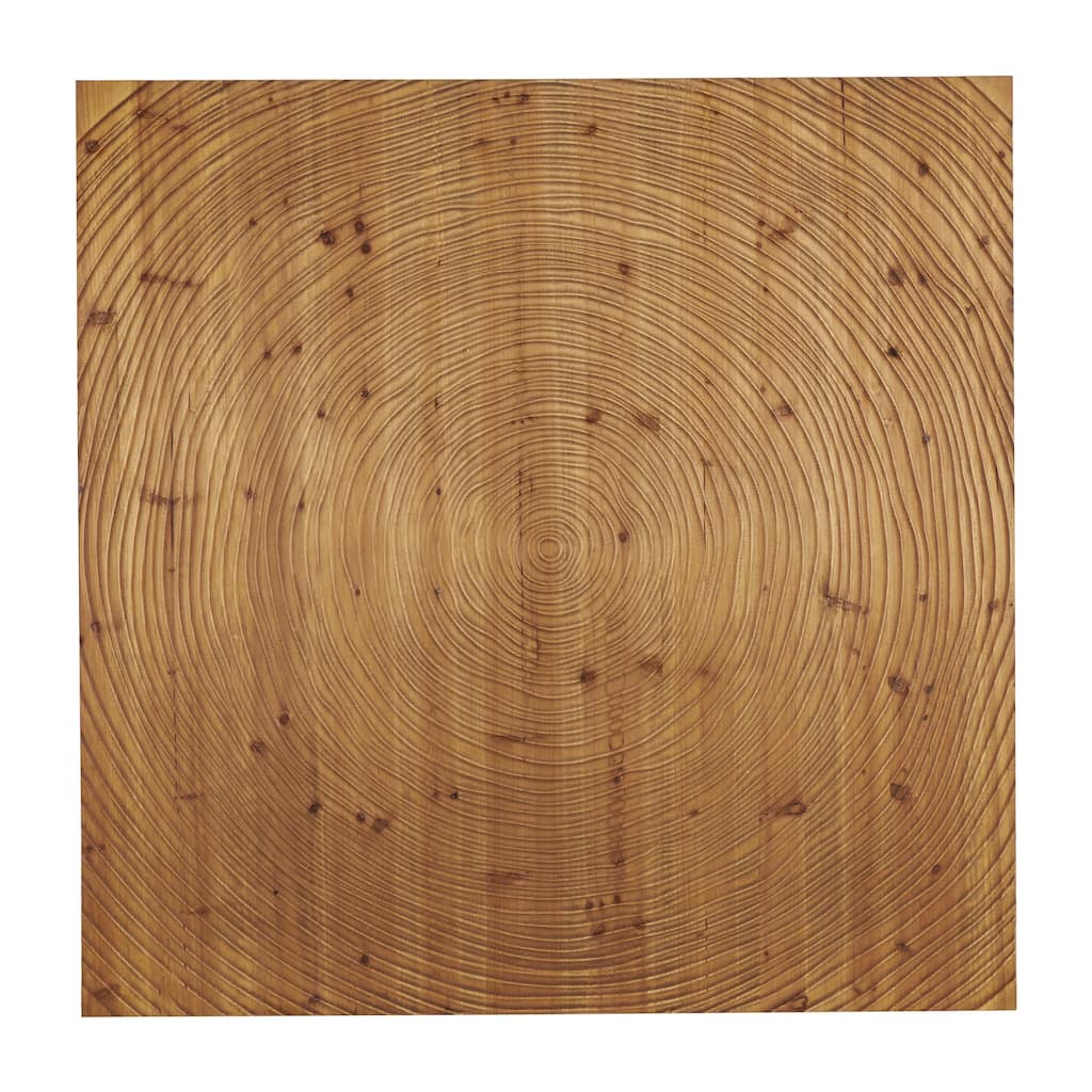 Wood Geometric Handmade Spiral Home Wall Decor - Brown - Roche River Decor