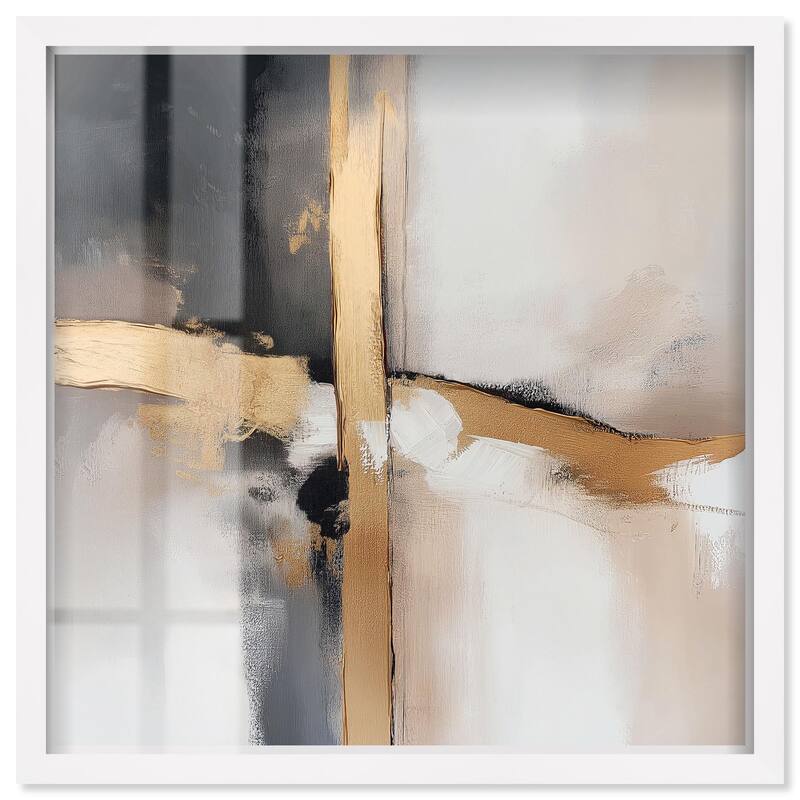 Golden Hour I Shadowbox by Art Remedy - White - 40" x 40"