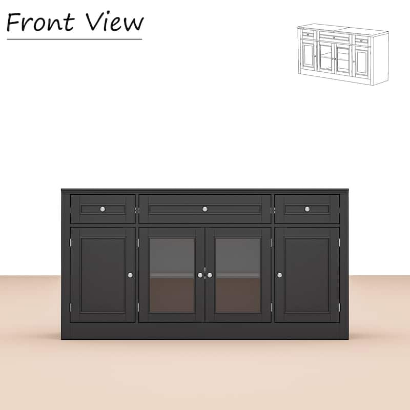 104.3"x82.3" Complete Entertainment Wall Unit White TV Stand Display