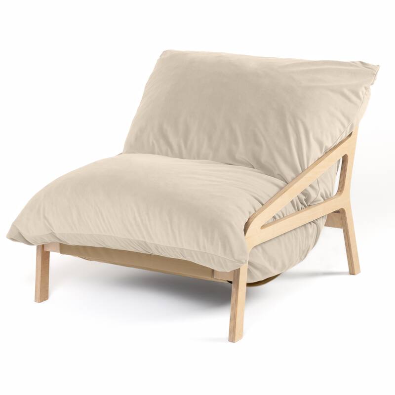 Pillow Saxx Dream Lounger with Wood Frame - 3-in-1 Bean Bag