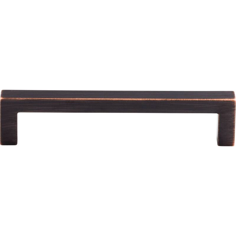 Top Knobs Square 5-1/16 Inch Center to Center Handle Cabinet Pull from - Tuscan Bronze