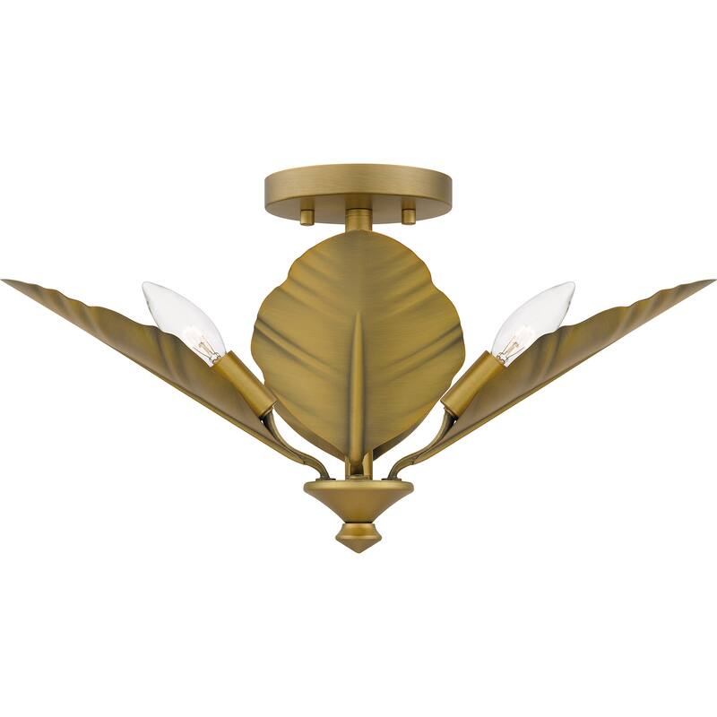 Bayley 4-Light Aged Brass Semi-Flush Mount