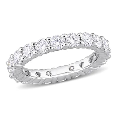 Miadora 2 3/4ct TGW Created Moissanite Full Eternity Band in Sterling Silver