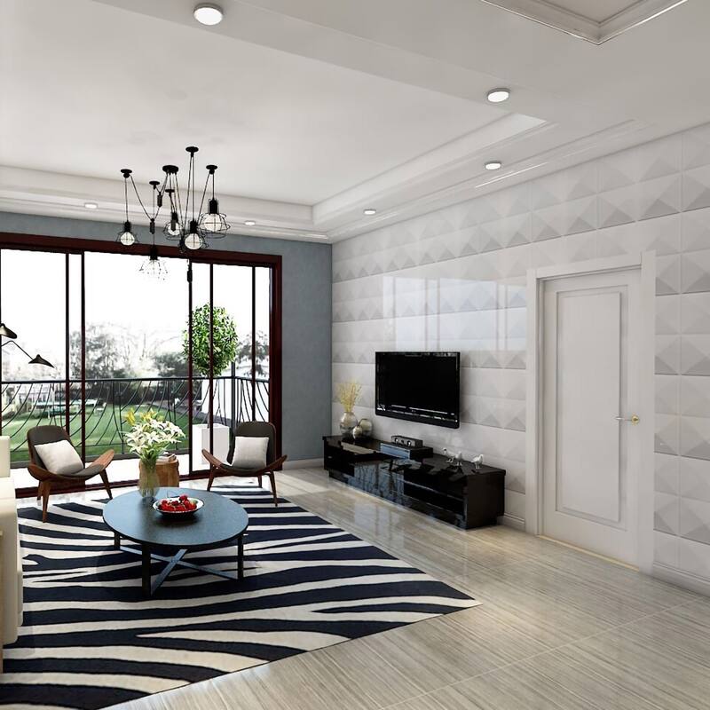 Art3d 3D Wall Panels PVC Pyramid Design (32 Sq.Ft)
