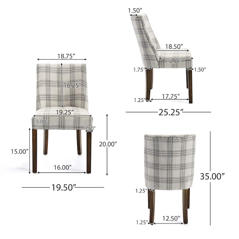Harman Fabric Dining Chairs (Set of 2) by Christopher Knight Home