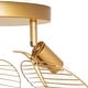 preview thumbnail 4 of 9, River of Goods Malachi Gold Metal Triple Leaf Shade 24-Inch Ceiling Light - 24" x 24" x 5.25"