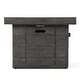 preview thumbnail 13 of 41, Dakota Magnesium Oxide Square Gas Fire Pit by Christopher Knight Home