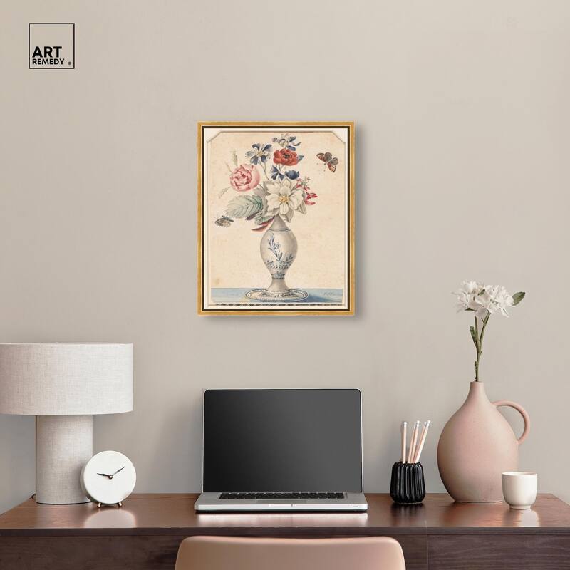 Vase with Flowers II 1850 Canvas by Art Remedy