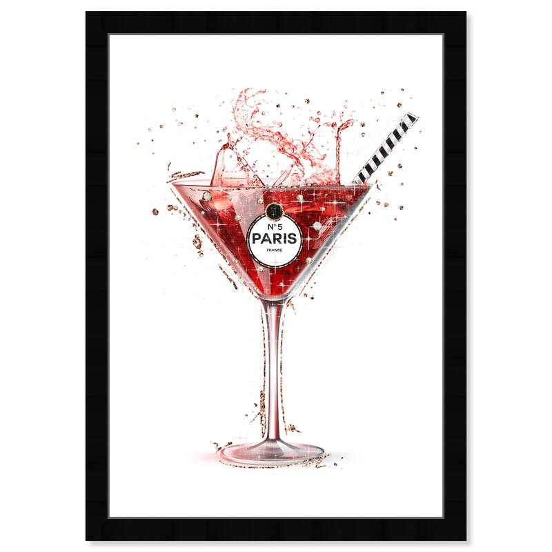 Wynwood Studio Prints Drinks and Spirits A Parisian Toast White and Glam Wall Art Canvas Print