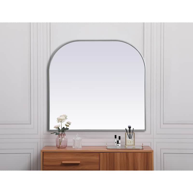 Indigo Home Metal Frame Arch Mirror 36x34 Inch