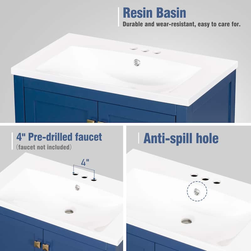 30"Bathroom Vanity with Single Sink
