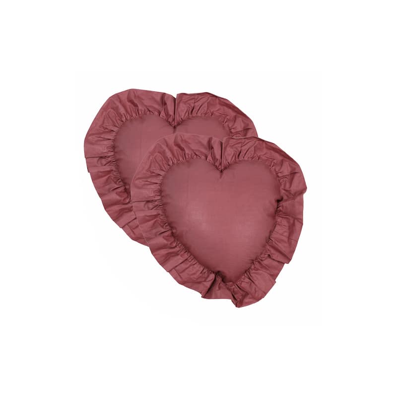 Blazing Needles 12-inch Heart Decorative Throw Pillow (Set of 2) - Pink