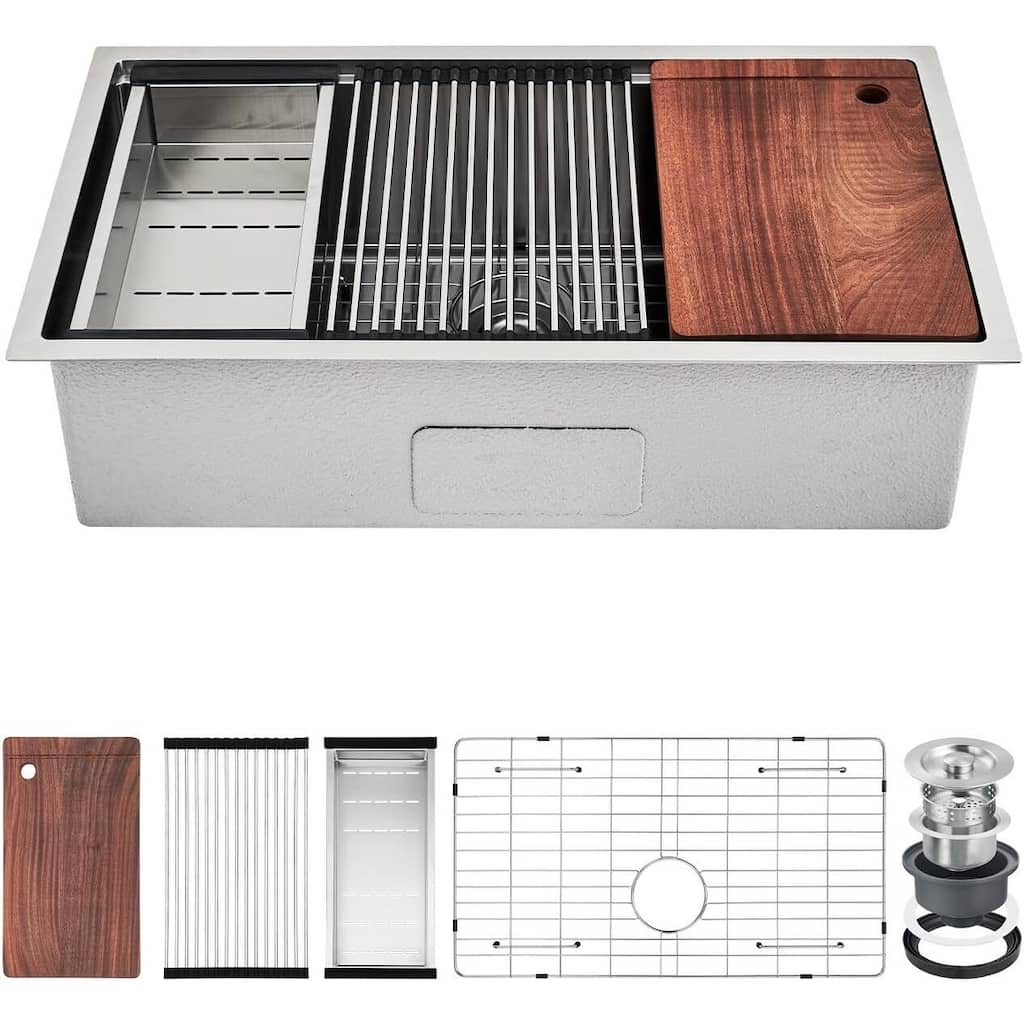 23"X18"x10" Undermount Kitchen Single Bowl Sink for Kitchen Countertop Installation