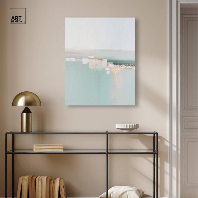 Shimmering Calm Canvas by Art Remedy, Gallery Wrapped