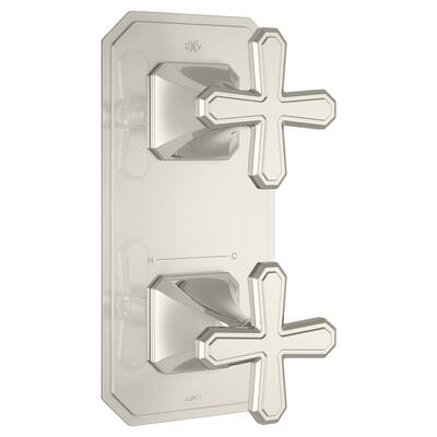 DXV Belshire Two-Handle Thermostatic Valve Trim with Cross Handles