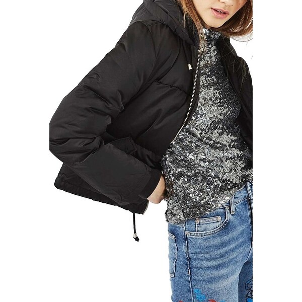 black puffer jacket size 8