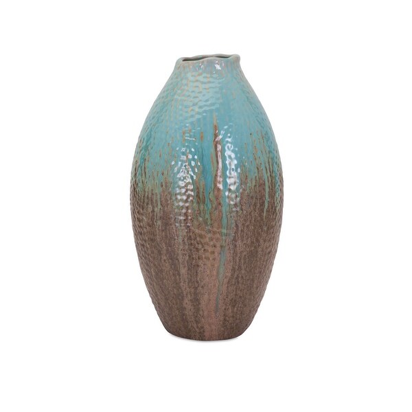 IMAX Home 10511 Outer Banks Medium Ceramic Vase by Trisha Yearwood - Blue