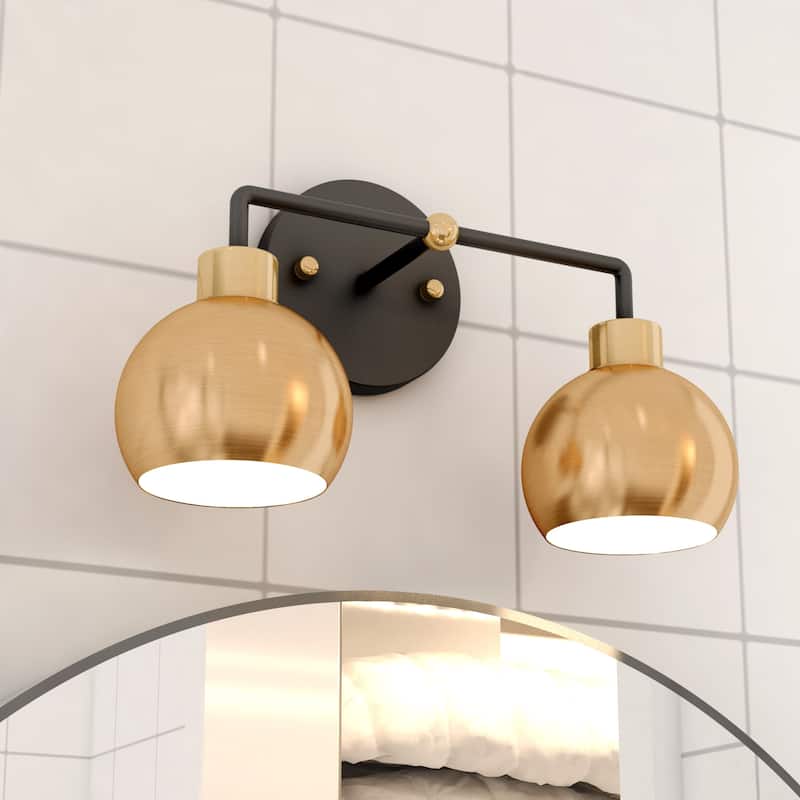 OROMA HOME 2-Light Metal Bathroom Vanity Light E26 Bulb Base 110V - N/A