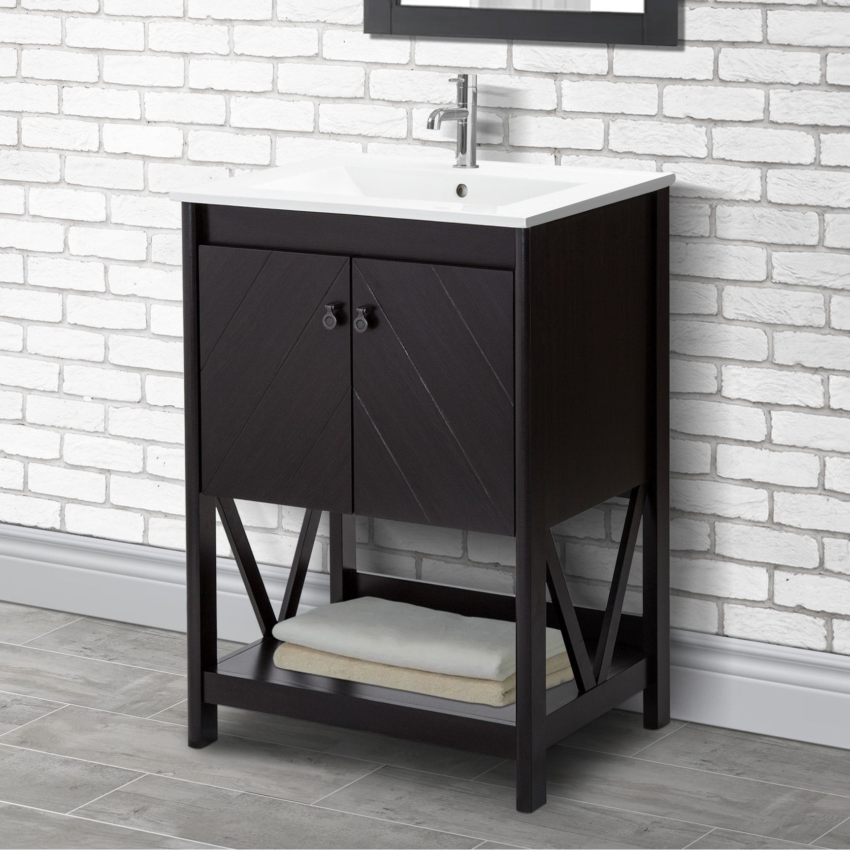 24 Inch Farmhouse Bathroom Vanity Set Overstock 31107891