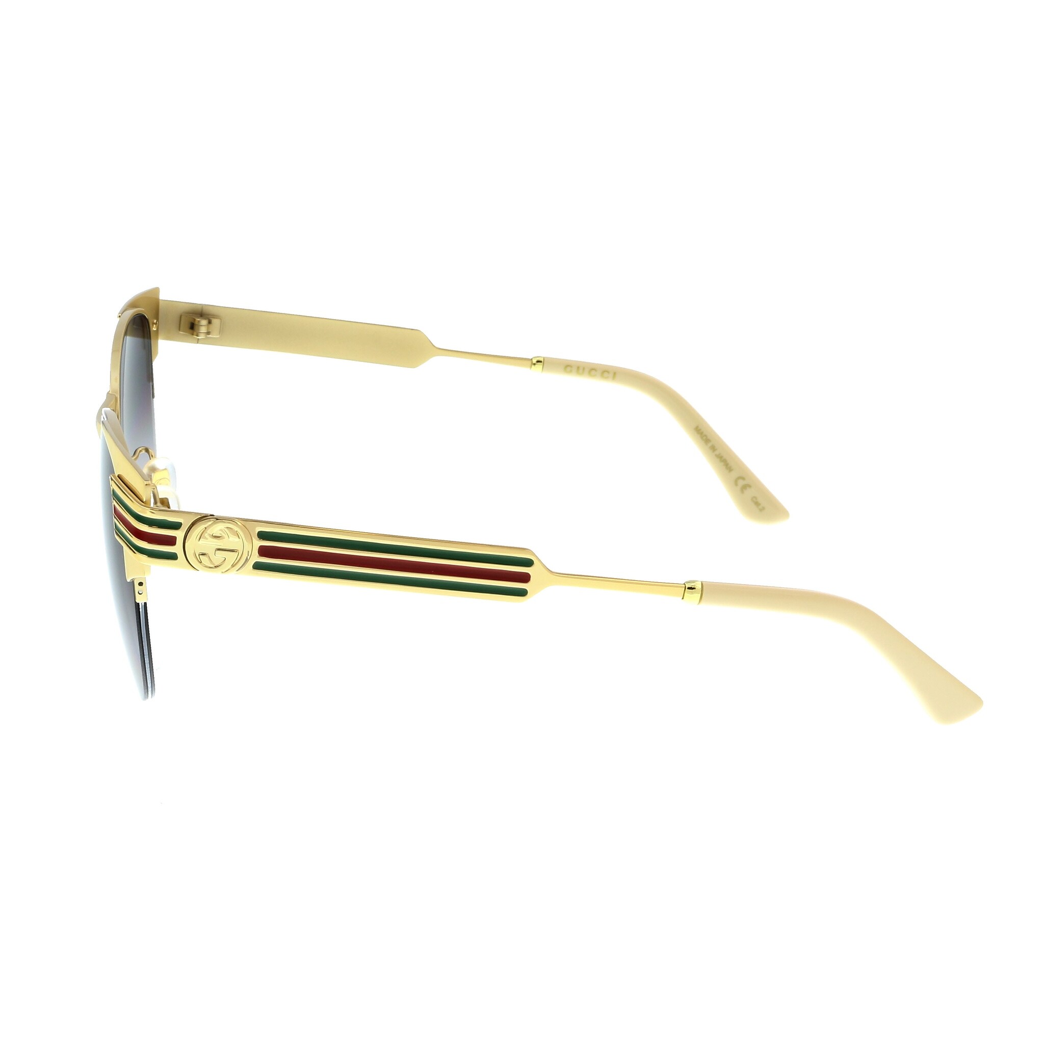 round gucci sunglasses with writing