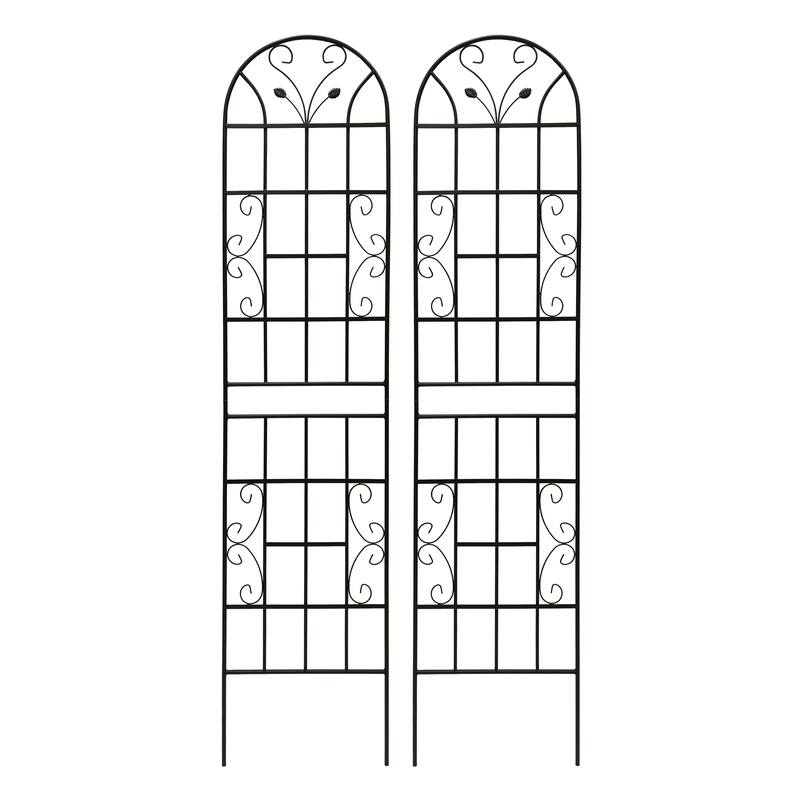2 Pack Metal Garden Trellis 86.7" x 19.7" Rustproof Trellis for Climbing Plants Outdoor Flower Support