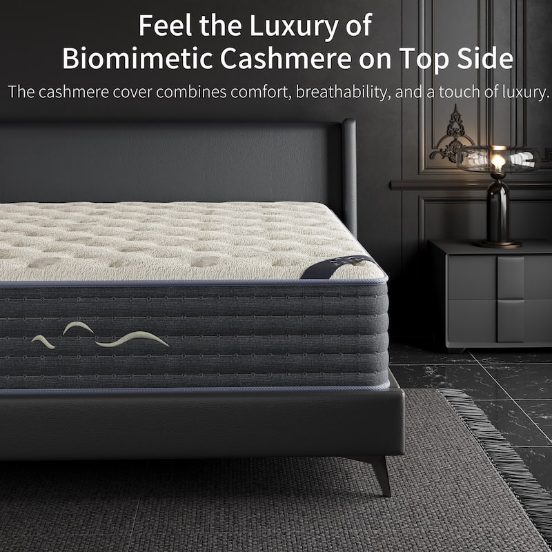 IFLUOUS 14 in. Luxurious Double-Sided Hybrid Mattress – Medium/Firm with CertiPUR-US, SGS and OEKO-TEX