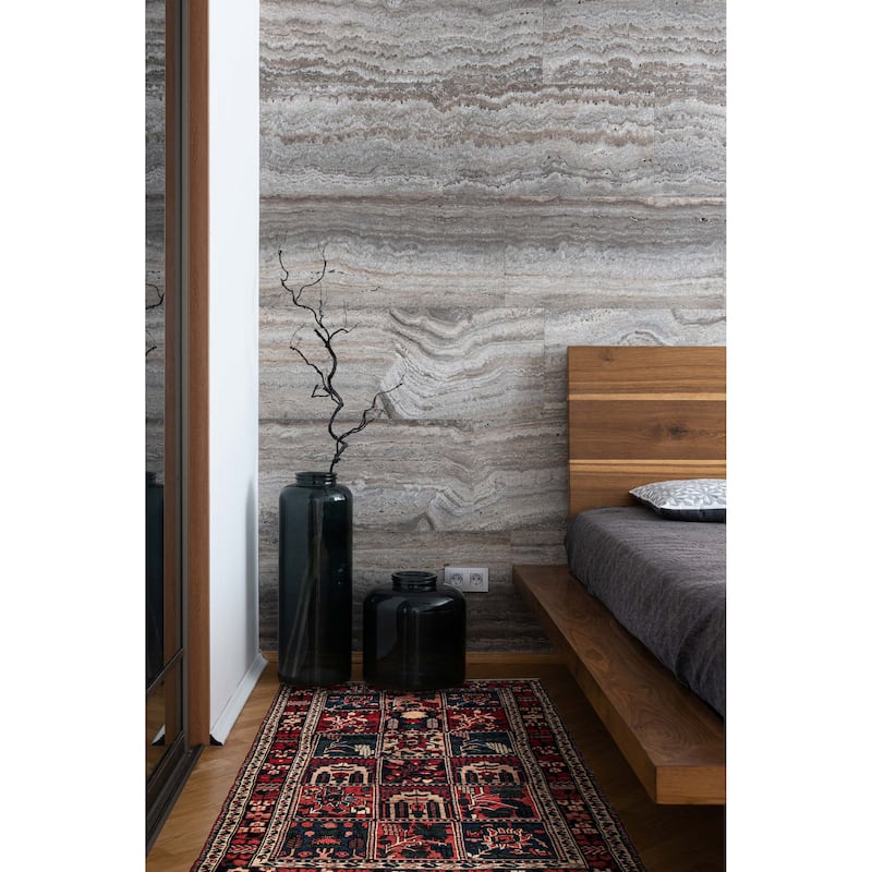 ECARPETGALLERY Hand-knotted Kayseri Vintage Red Wool Rug - 4'6 x 7'7