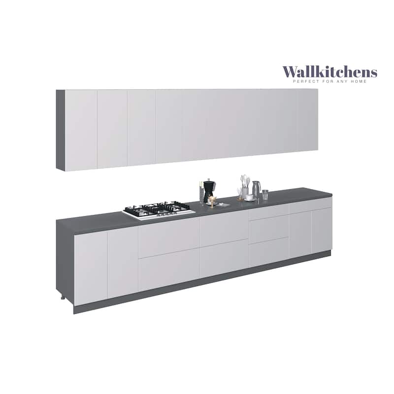 Kitchen Signature Collection White Gloss Color Base Size 13Ft Wide - 153x24 - White