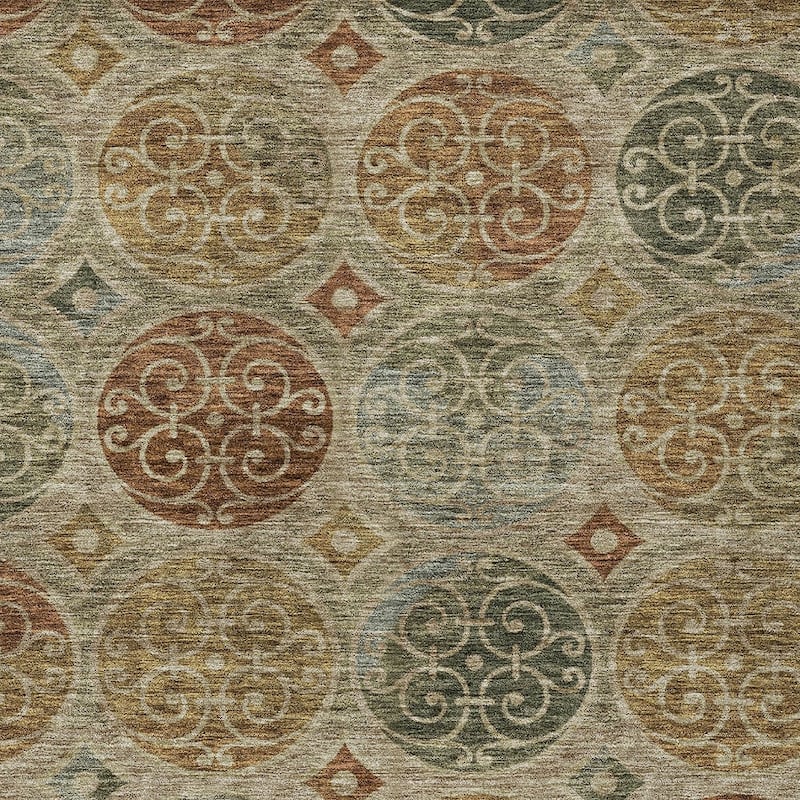 HomeRoots Trellis Transitional Rectangle Outdoor Rug