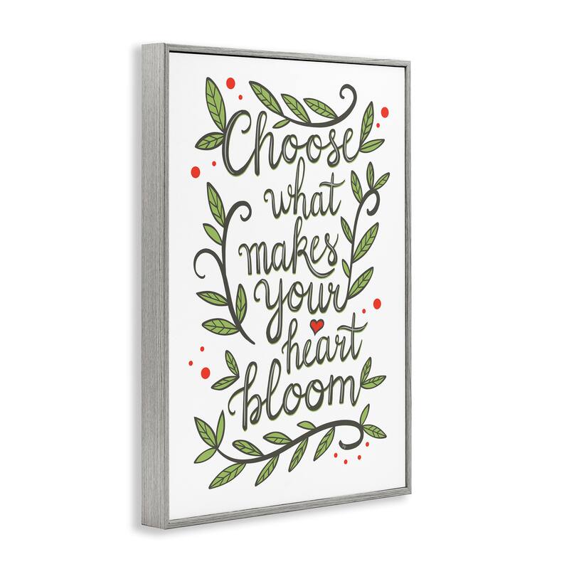 Stupell Makes Your Heart Bloom Framed Giclee Art Design By Martina Pavlova