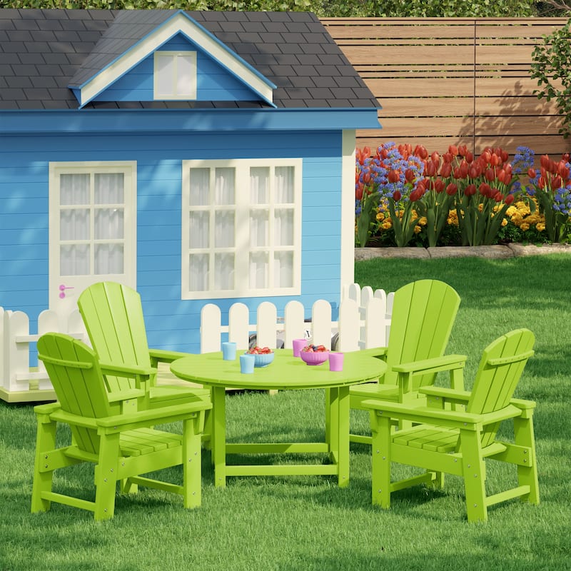 Laguna Kids Adirondack 5-Piece Round Table Dining Set
