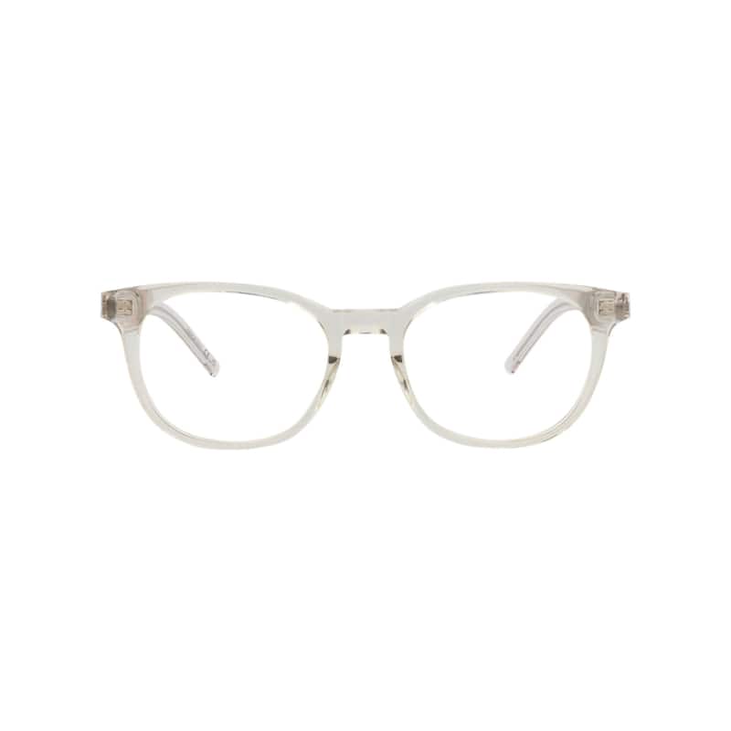 Saint Laurent Round-Frame Recycled Acetate Optical Frames - Beige Beige Transparent - Beige Beige Transparent - Beige