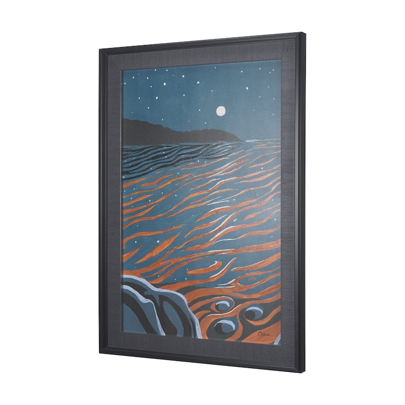 Sea Bay At Night II Framed Art Print