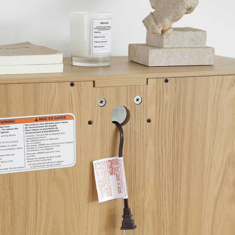 Lighted Glass Curio Cabinet with Drawer, Vintage 2 Door Display Cabinet with Adjustable Shelves and LED Light