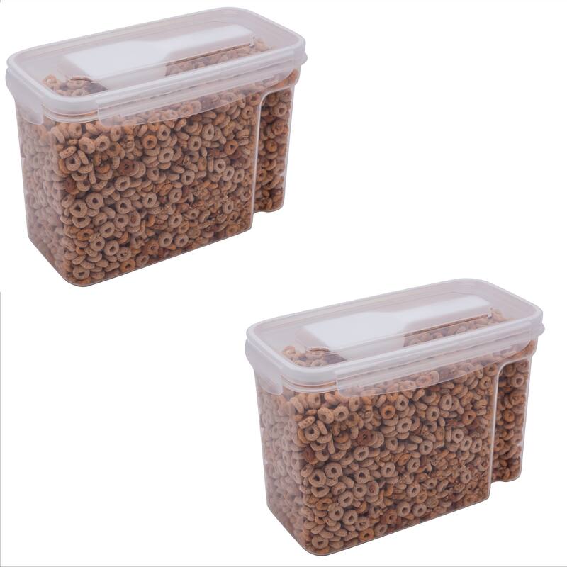 Kitchen Details 2 Pack Airtight Cereal Container with Scooper - 2 Pack Medium