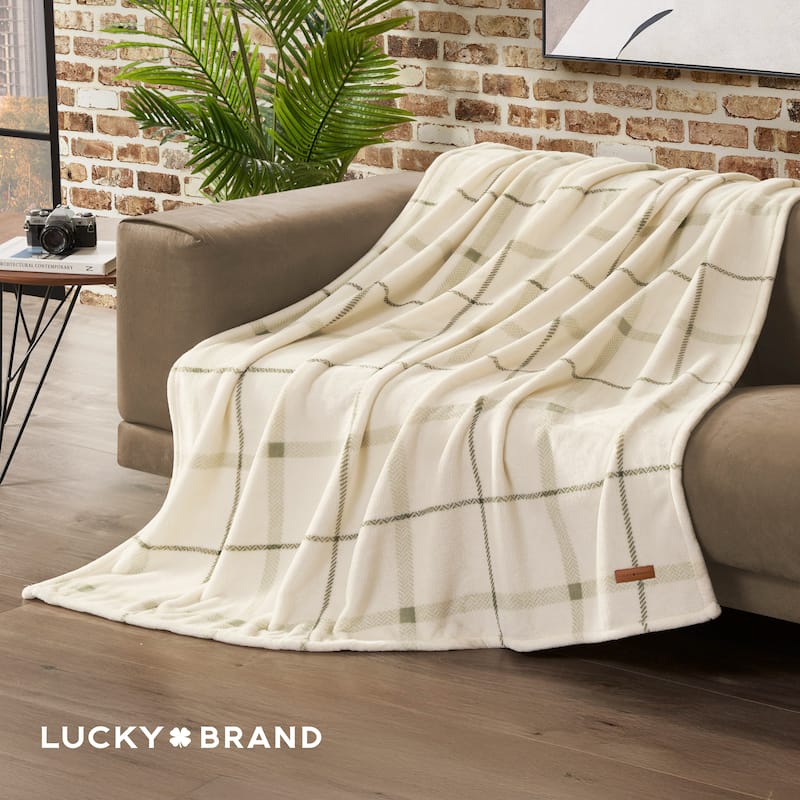 Lucky Brand Palmdale Throws Plush 50" x 70" Throw Blanket