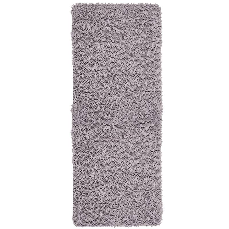 Bath Mat - 58x24-Inch Bathroom Runner with Non-Slip Backing by Lavish Home (Gray)