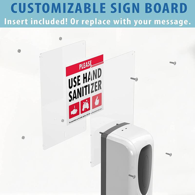 iTouchless Sensor Sanitizer Dispenser with Floor Stand and Sign Board, 1000ml Capacity - N/A