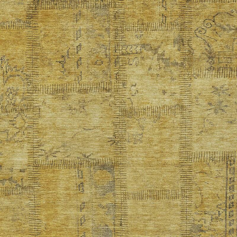 HomeRoots Patchwork Transitional Rectangle Outdoor Rug