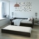preview thumbnail 9 of 29, Black Metal Twin Size Trundle Platform Bed Frame with Wooden Slat Support and Space-Saving Design
